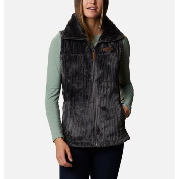 Columbia Gilet Dames, Fire Side Sherpa DonkerGrijs Strepen, 83ROCNHEL